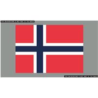 NKO Norsk Flagg N Transfermerke 70mm x 50mm