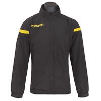 Macron FullZip Showerjacket BLK/YEL S Regnjakke