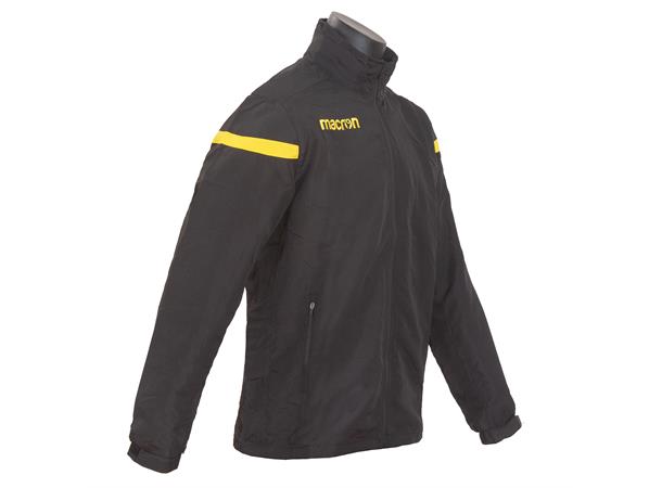Macron FullZip Showerjacket BLK/YEL S Vannavvisende jakke 