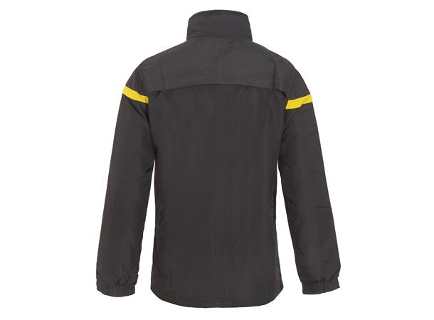 Macron FullZip Showerjacket BLK/YEL S Vannavvisende jakke 