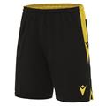 Tempel Match Day Short BLK/YEL XS Teknisk kampshorts - Unisex