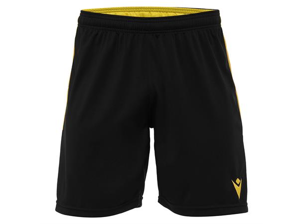 Tempel Match Day Short BLK/YEL XS Teknisk kampshorts - Unisex 