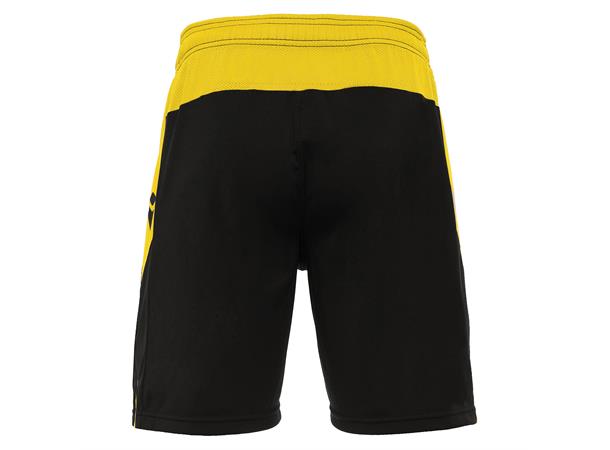 Tempel Match Day Short BLK/YEL XS Teknisk kampshorts - Unisex 