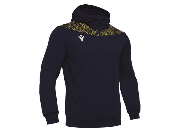 Ishtar Hoody 1/4 Zip Top NAVY/GUL XXS Treningsgenser med hette - Unisex 