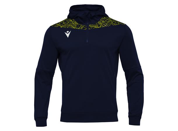 Ishtar Hoody 1/4 Zip Top NAVY/GUL XXS Treningsgenser med hette - Unisex 