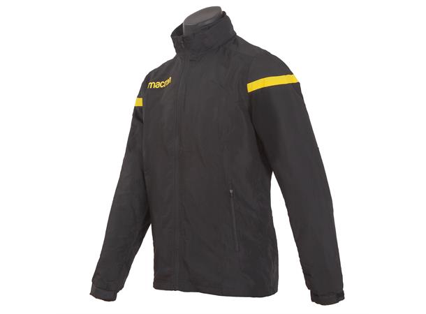 Macron FullZip Showerjacket BLK/YEL L Vannavvisende jakke 