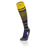 Target Socks NAV/YEL S Stripete høye fotballsokker - Unisex