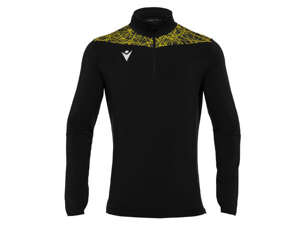 Tiber 1/4 Zip Top BLK/YEL M Stilren treningsgenser - Unisex 