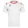 Alhena Shirt Shortsleeve WHT/RED L Utgående modell