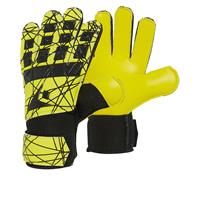 Leopard GK Gloves JR SORT/GUL 4 Keeperhansker med Flat Cut