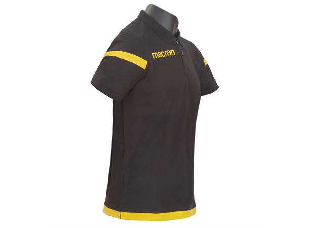 Macron Travel Polo Piquet BLK/YEL S Poloskjorte 