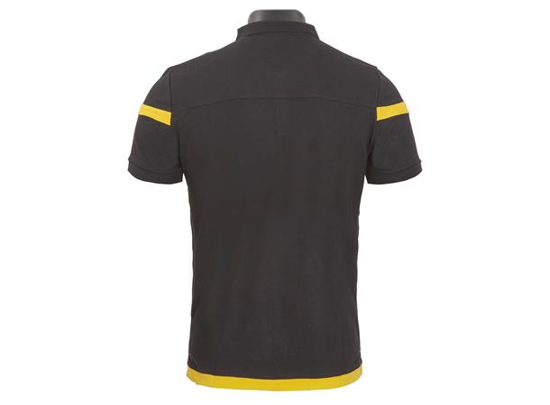 Macron Travel Polo Piquet BLK/YEL S Poloskjorte 