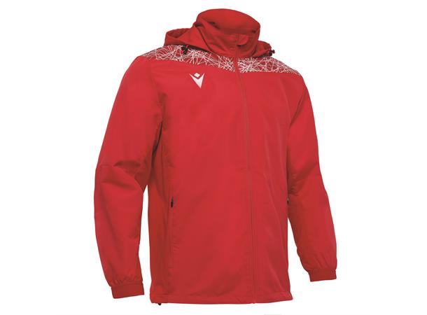 Lahti Showerjacket RØD/HVIT S Vann- og vindavstøtende jakke - Unisex 