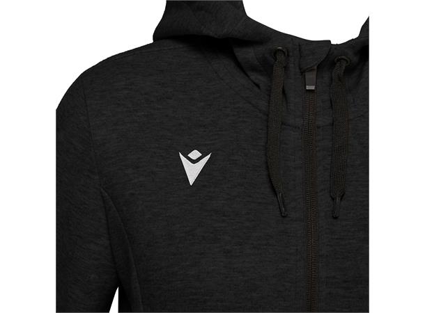 Lyre Full Zip Hooded Jacket W BLK L Hettejakke i bomullsmiks til dame 