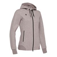 Lyre Full Zip Hooded Jacket W GRY 3XL Hettejakke i bomullsmiks til dame