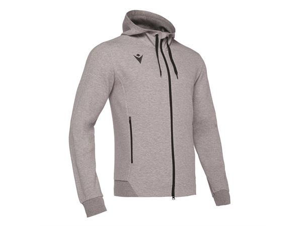 Zither Full Zip Hoody GRY 4XL Hettejakke i myk bomullsmiks 