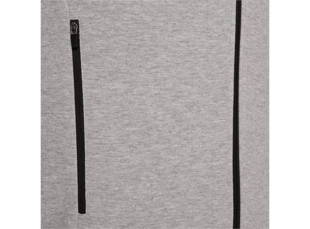 Zither Full Zip Hoody GRY 4XL Hettejakke i myk bomullsmiks 