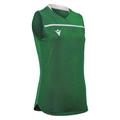 Thallium Shirt Woman SL GRN/WHT XS Teknisk armløs volleyballdrakt for dame