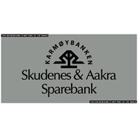 Skudenes Aakra Sparebank 80mm sort Transfermerke 80mm x 49mm