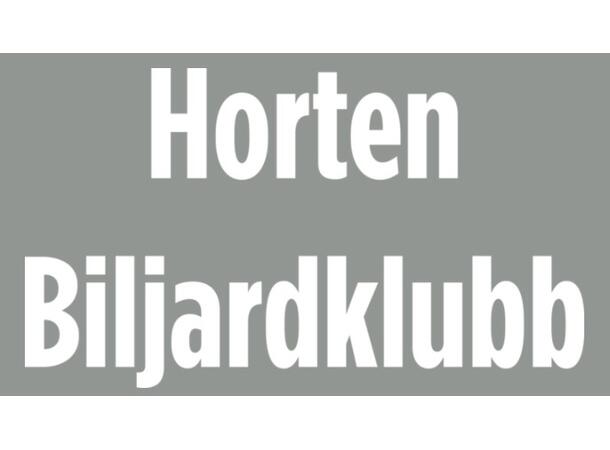 Horten Biljardklubb Transfermerke 250 mm x 143 mm 
