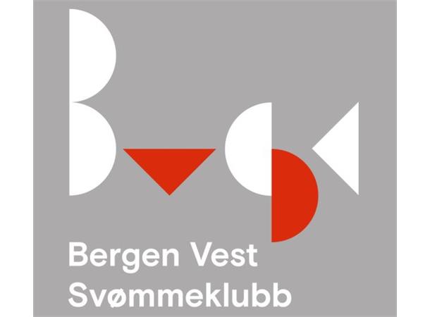Bergen Vest SK Klubblogo Hvit/Rød 6 N Transfermerke 64mm x 66mm 