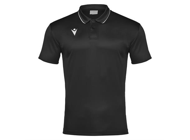 Draco Hero Polo BLK/WHT L Poloskjorte i elastisk stoff 