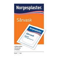 Norgesplaster Sårvask, 6 pk Rensende sårservietter
