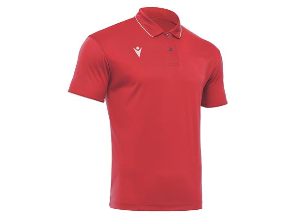 Draco Hero Polo RED/WHT S Poloskjorte i elastisk stoff 
