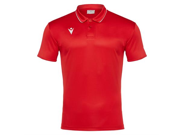 Draco Hero Polo RED/WHT S Poloskjorte i elastisk stoff 