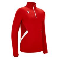 Piave 1/4 Zip Top RED/WHT S Teknisk treningsgenser - Unisex