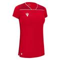 Steel Eco Womans Shirt RED/WHT M Teknisk spillerdrakt i ECO-tekstil