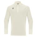 Hutton Shirt LS OFFWHT 4XL Teknisk langarmet poloskjorte
