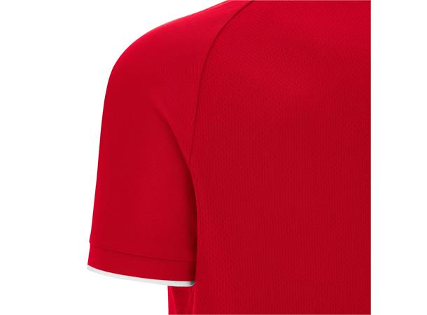 Aulos Polo RED/WHT S Teknisk poloskjorte - Unisex 