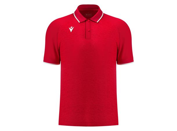 Aulos Polo RED/WHT S Teknisk poloskjorte - Unisex 