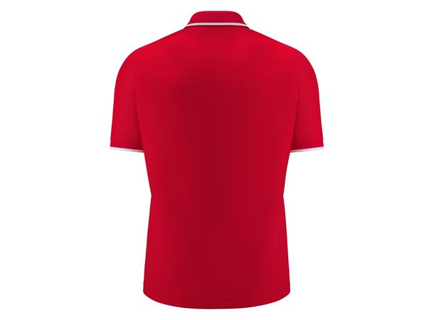 Aulos Polo RED/WHT S Teknisk poloskjorte - Unisex 