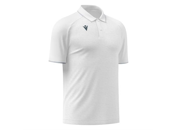 Aulos Polo WHT/SLV L Teknisk poloskjorte - Unisex 