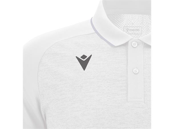 Aulos Polo WHT/SLV L Teknisk poloskjorte - Unisex 