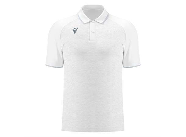 Aulos Polo WHT/SLV L Teknisk poloskjorte - Unisex 
