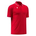 Aulos Polo RED/WHT XS Teknisk poloskjorte - Unisex