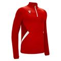 Fraser 1/4 Zip Top RED/WHT L Teknisk treningsgenser - Unisex