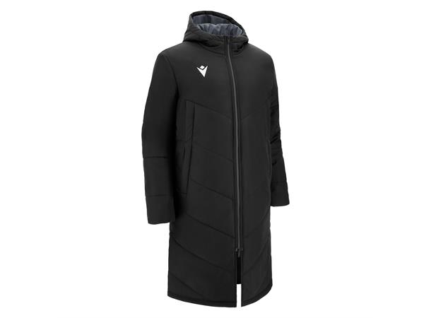 Northland Jacket BLK S Ekstra lang vattert coachjakke - Unisex 