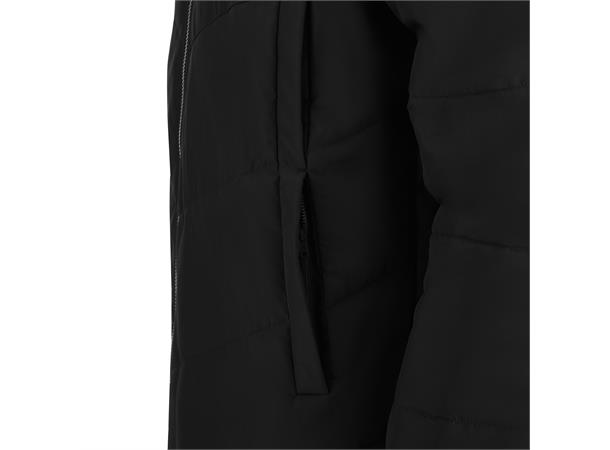 Northland Jacket BLK S Ekstra lang vattert coachjakke - Unisex 