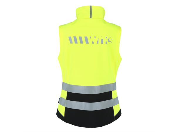 Varg Vest Hi-Vis Lady XS Softshellvest til dame 
