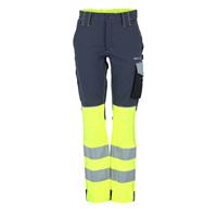 Malamut Pant Hi-Vis W Safety Yel 34 Arbeidsbukse med 4-veis stretch Dame