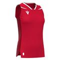 Lily Eco Sleeveless Shirt RED/WHT 3XL Teknisk kamp og treningsdrakt - Dame