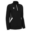 Maira 1/4 Zip Top Woman BLK/WHT S Teknisk treningsgenser til dame