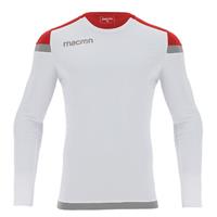 Titan Shirt Longsleeve WHT/RED S Langarmet teknisk skjorte - Unisex