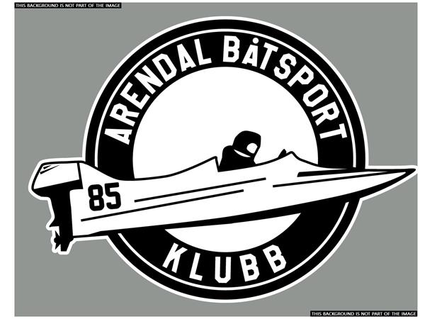 Arendal Båtsportklubb Logo N Transfermerke 90mm x 66mm 