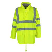 Calcite Rain Jacket Hi-Vis Safety Yel L High visability regnjakke - Unisex
