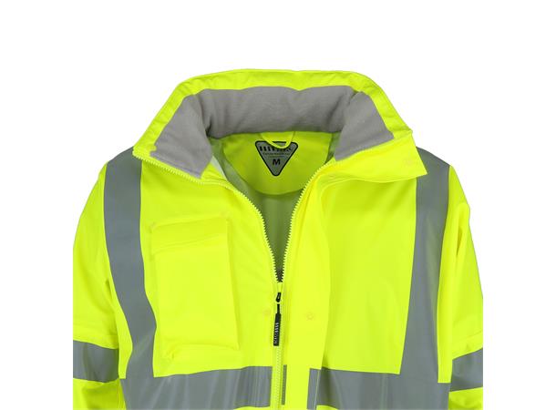Calcite Rain Jacket Hi-Vis Safety Yel L High visability regnjakke - Unisex 